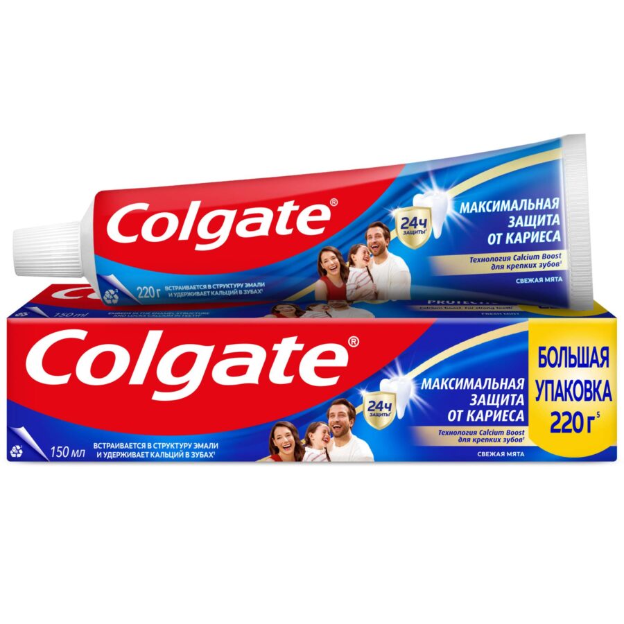 Паста зубная Максимальная Защита от Кариеса: Свежая мята Colgate , 150 мл