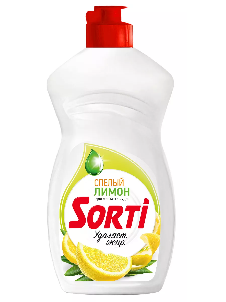 SORTI Лимон Средство для мытья посуды жидкое 450 гр.
