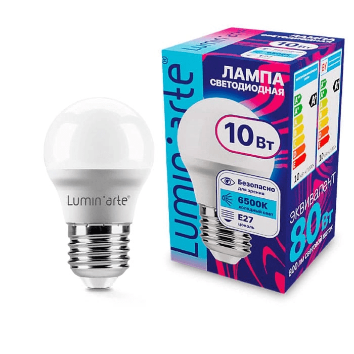 Лампа светодиодная LUMIN'ARTE LSTD-G45 10Вт 6500K E27