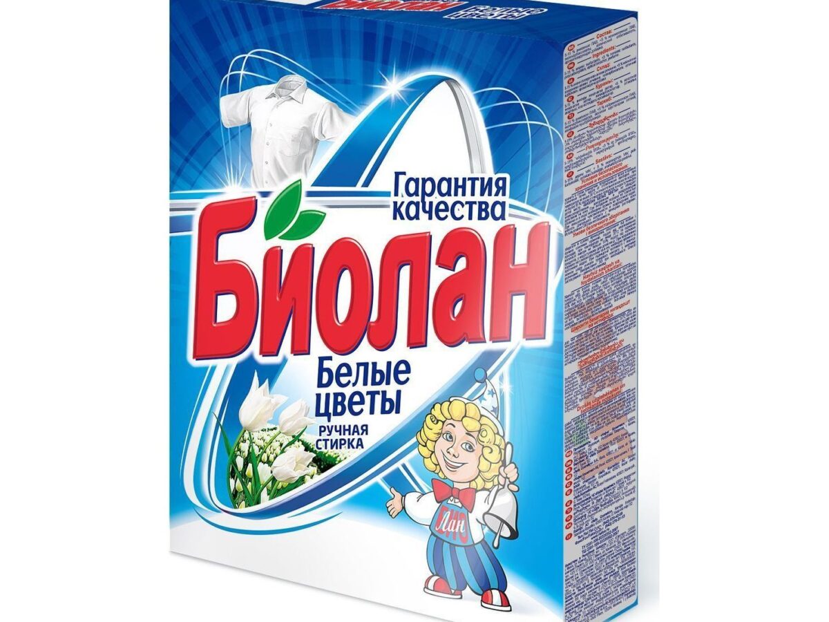 Биолан Белые цветы Средство моющ синтетич порошкообр универс 350 гр.