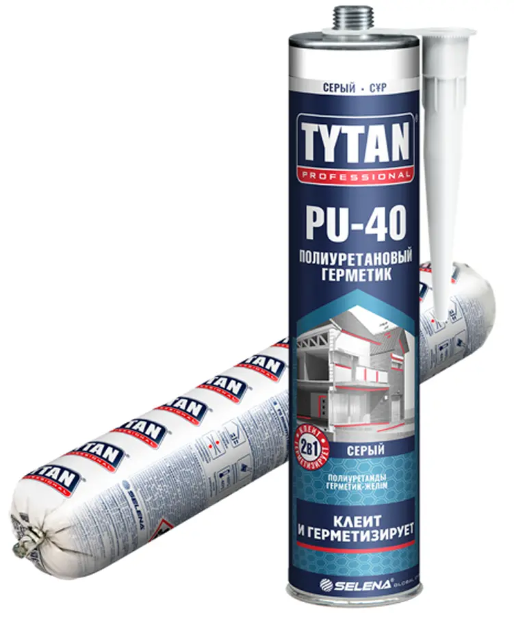 Герметик полиуретановый TYTAN Professional PU 40 RAL 7045 310 мл серый