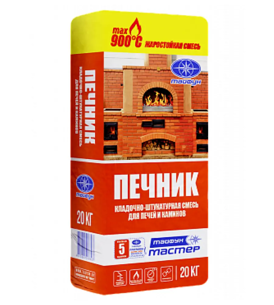 Кладочная смесь Тайфун Мастер Печник (20кг)